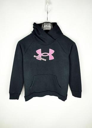 Худі жіноче under armour чорне з рожевим логотипом