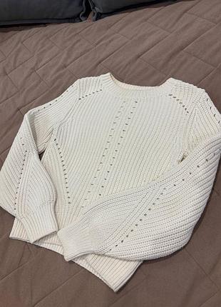 Светр жіночий молочний теплий h&m