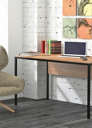 Письменный стол loft design l-3p дуб крафт золотой