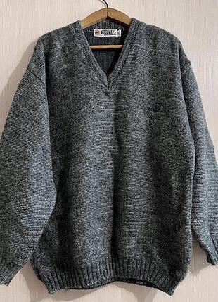 Светр унісекс сірий оверсайз з мохеру xl-xxl
