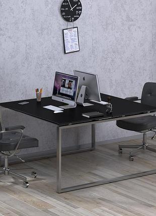 Двойной письменный стол loft design q-140 черный st7