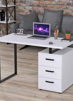 Письмовий стіл loft design l-27 білий чорний