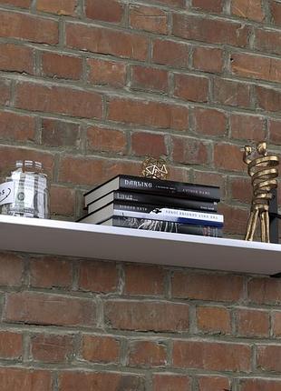 Полка настенная loft design pl-3-18 белая, 92 см, лдсп, металл, для книг и декора