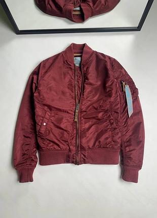Куртка жіноча alpha industries бомбер бордова розмір m