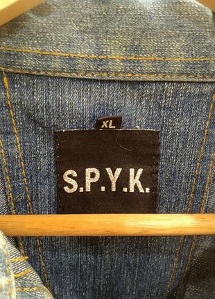 Spyk (xl). стильная джинсовая куртка distressed (испания) 2