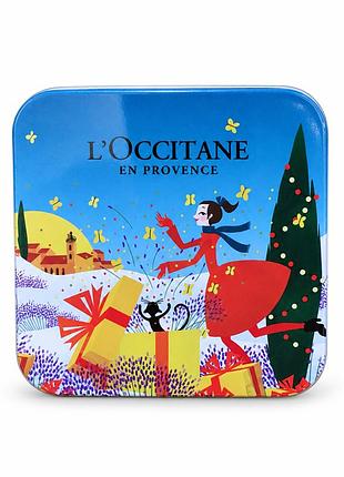 Металева подарункова коробка з кришкою l’occitane en provence