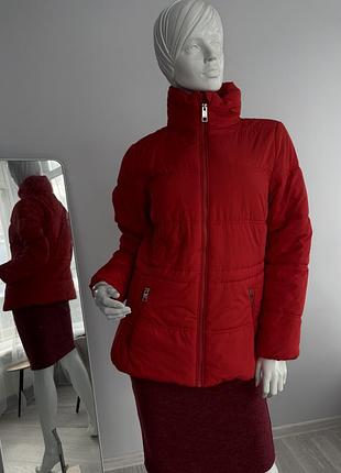 Куртка на синтепоні m&s червона, розмір m
