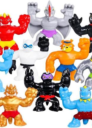 Набір 10 шт фігурки стретч-антистрес goo jit zu mini dino power mega pack 42562