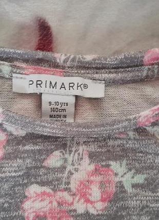 Кофта для дівчинки primark сіра з квітковим принтом, р. 140 4