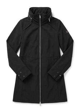 Тепле чорне жіноче пальто-куртка softshell з капюшоном street one (eur 38 / m)