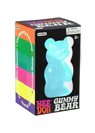 Игрушка антистресс сквиш eedoh gummy bear schylling (мишка гамми) сквиш. есть голубой и фиолетовый