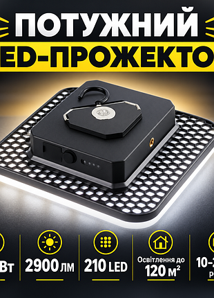 Светодиодный перезаряжаемый led фонарь unibrother l4 | 18000 mah | 210 led | 2900 lumen | 100w. цвет черный.
ярко светит на 5-6 часов хватает