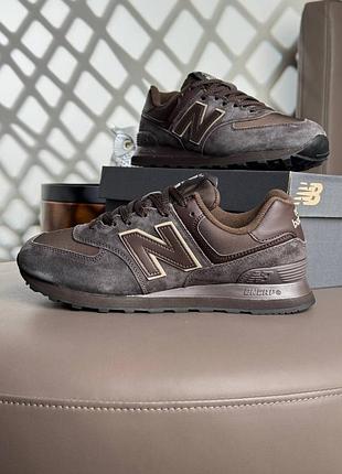 Водонепроникні кросівки new balance 574 classic m gtx chocolate brown