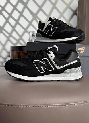 Водонепроникні кросівки new balance 574 classic m gtx black white grey