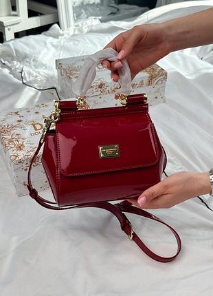 Сумка medium sicily cherry lacquer bag 2