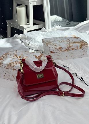 Сумка medium sicily cherry lacquer bag