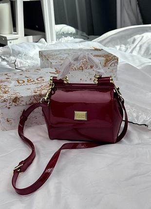 Сумка medium sicily cherry lacquer bag 3
