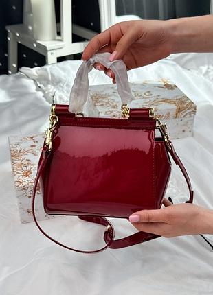 Сумка medium sicily cherry lacquer bag 5
