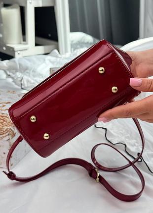 Сумка medium sicily cherry lacquer bag 6