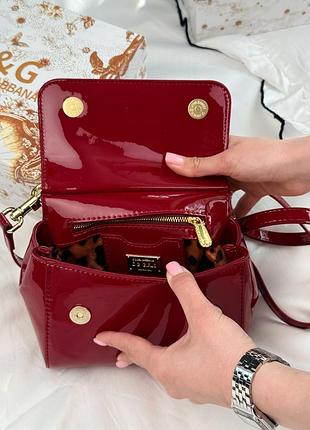 Сумка medium sicily cherry lacquer bag 7