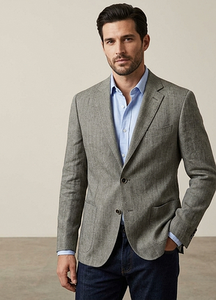 Чоловічий піджак eduard dressler (wool & linen) / розмір 102 (l-xl)