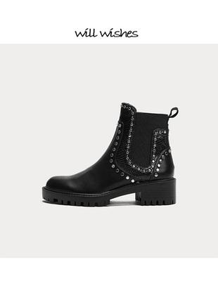 Стильные ботинки ботильоны челси zara