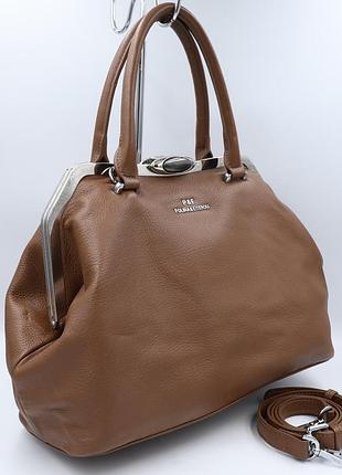 Сумка женская кожаная polina & eiterou y9893 brown
