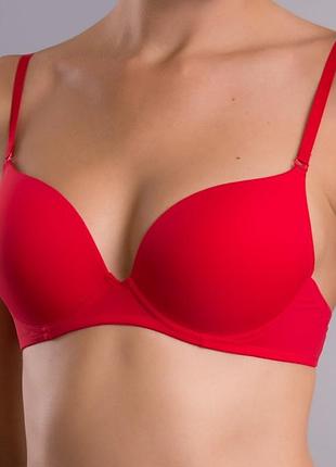 Гладкий бюстгалтер с push-up acousma 6065 красный