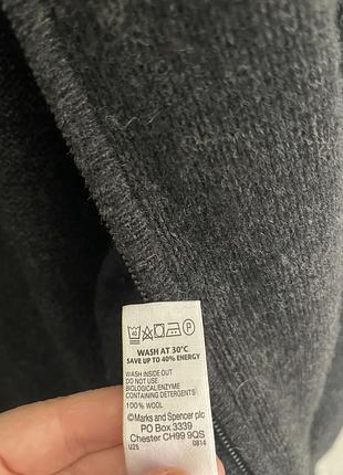 Кофта серая, шерсть, m&s 6