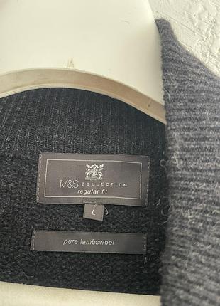 Кофта серая, шерсть, m&s 5