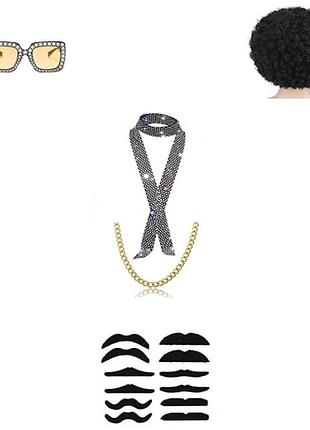 Карнавальный набор ginkgo disco men costume b0dg5hvkbj аксессуары для создания образа в стиле диско 70-х и 80-х годов