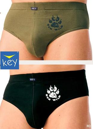 Трусы мужские key mpp-636 брифы классическая модель набор 2 штуки