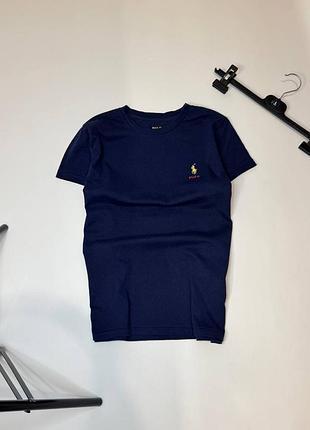 Футболка жіноча polo ralph lauren темно-синього кольору, розмір m