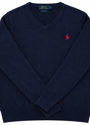 Светр жіночий polo ralph lauren синій розмір m 100% мериносова шерсть