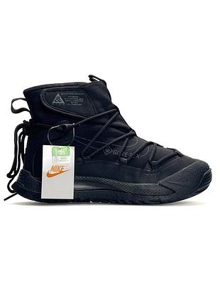 Мужские зимние кроссовки nike acg air terra antarktik fur w all black