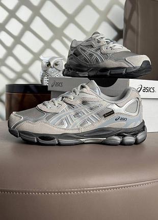 Водонепроникні кросівки asics gel-nyc w gtx light grey metallic
