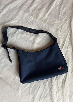 Сумка жіноча tommy jeans синя текстильна
