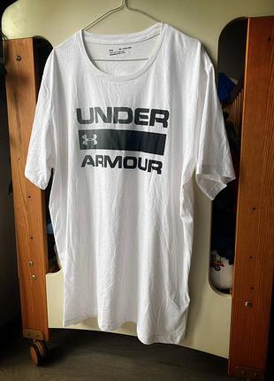 Біла футболка under armour 2xl / спортивна футболка / оригінал under armour