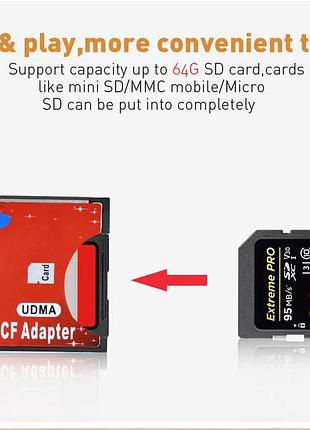 Картридер compact flash под microsd. и под sd 2
