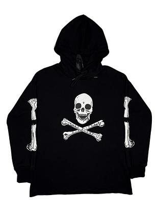 Худи vlone bones &amp; skull black ss 2017