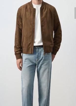 Куртка чоловіча zara бомбер коричнева