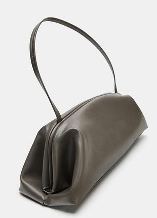 Сумка на плече сіра zara new