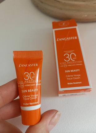 Lancaster sun beauty face cream солнцезащитный крем для лица spf 30, 5 ml