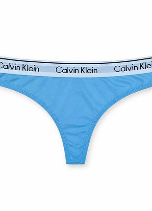 Жіночі трусики-бікіні calvin klein блакитні бавовняні маломірять m