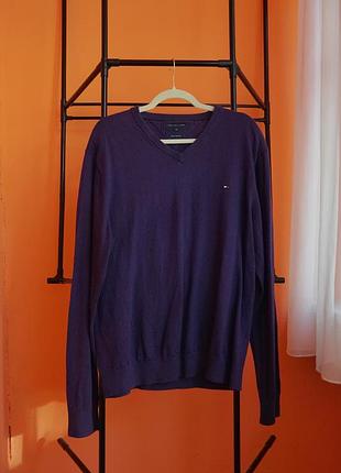 Tommy hilfiger xl | фіолетовий v-neck светр cotton cashmere
tommy hilfiger sweater purple xl cashmere