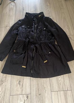 Стильний чорний плащ-парка h&m 2