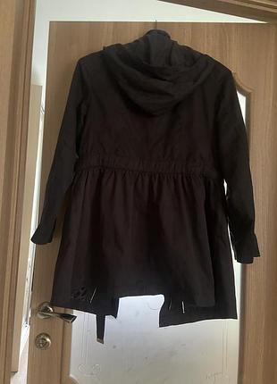 Стильний чорний плащ-парка h&m 6