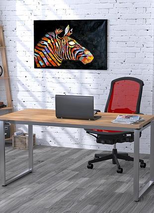 Письмовий стіл loft design q-160-36 дуб крафт золотий