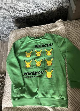 Кофта для хлопчика pokemon pikachu зелена