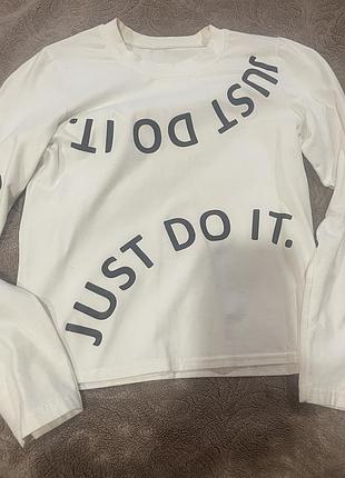 Кофта жіноча біла з принтом just do it